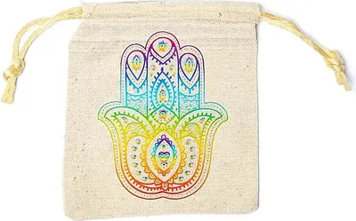 Produktbild von Baumwollbeutel Khamsa – Packung mit 10 Stück – 10 x 11 cm