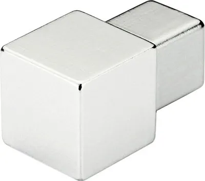 Produktbild von Eckstück Dural Squareline Aluminium Chrom 9 mm