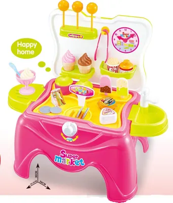 Productafbeelding van IJssupermarkt – Speeltafel voor kinderen – Inclusief 39 onderdelen – 24,5 x 39 x 38 cm