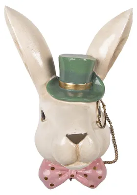 Produktbild von Clayre & Eef Dekorationsfigur Kaninchen 17x11x25 cm Beige Kunststoff