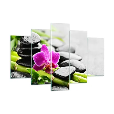 Produktbild von Bilder auf glas - Pflanze Steine Bambus Spa - 150x100cm - Glasbilder - Wandbilder - Kunstdruck - zum Aufhängen bereit - Wanddekoration aus Glas - Glas Bilder - Wandbild auf Glas - GEA150x100-2681
