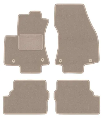Image de Tapis de sol en moquette pour Opel Zafira A 1999-2005 (monospace) – jeu 4 pièces, beiges, sur mesure – Wielganizator LUX