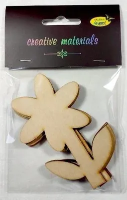 Zdjęcie produktu dla Elementy ze sklejki 3mm do ozdabiania kwiatek 3szt - Galeria Hobby