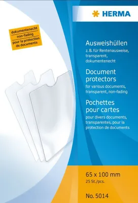 Produktbild von Ausweishülle 65x100mm für Rentenausweise Packung mit 25 Stück