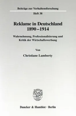 Produktbild von Lamberty, C: Reklame in Deutschland 1890-1914