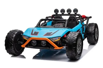 Immagine prodotto di ES-Toys Auto elettrica per bambini Buggy 168 Biposto Pneumatico EVA 2 motori fino a 12 km/h blu