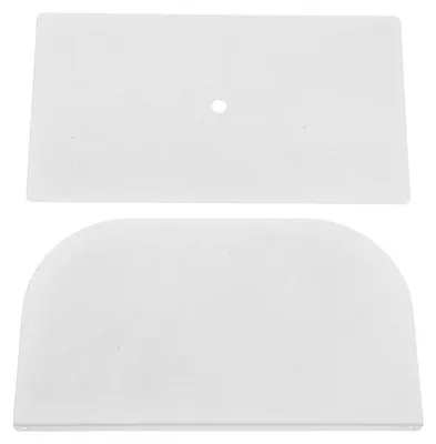 Produktbild von Monitorhalterung Verstärkungsplatte Stahlhalterplatte Monitorarmplatte mit Schrauben für Glasschreibtisch zerbrechliche Tischplatte Weiß 27x15.2x1.4cm