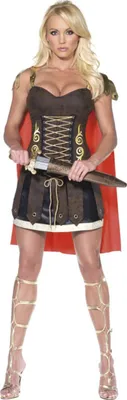 Produktbild von Kostüm Lady Gladiator Kleid + Cape Gr.M