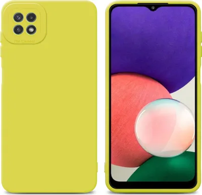 Image de Cadorabo Housse pour Samsung Galaxy A22 5G Housse de protection jaune en TPU Silicone Etui Case Housse pour téléphone portable
