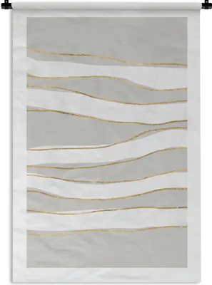 Produktbild von MuchoWow® Wandteppich Wandbehang Linie - Abstrakt - Muster 60x90 cm Tapisserie Dekoration Wandtuch - Foto-Teppich - Abwaschbar