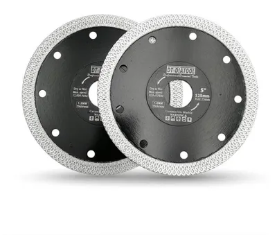 Productafbeelding van Diamantzaagschijf, 2 stuks, 125 mm, X-Mesh Turbo, geschikt voor porselein, tegels, marmer, keramiek, graniet