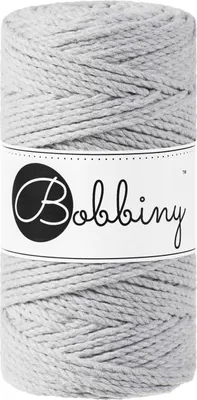 Zdjęcie produktu dla Bobbiny 3PLY Macramé Rope 3 mm 100 m Light Grey Sznurek
