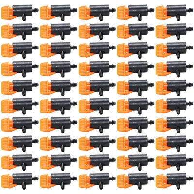 Tropfbewässerungs-Düsen, 60 Stück, verstellbar, für 4 mm Schlauch