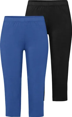 Produktbild von VIVANCE ACTIVE Caprihose 1x schwarz, 1x blau Größe 40/42