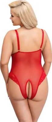Zdjęcie produktu dla Body z otwartym krokiem - czerwone