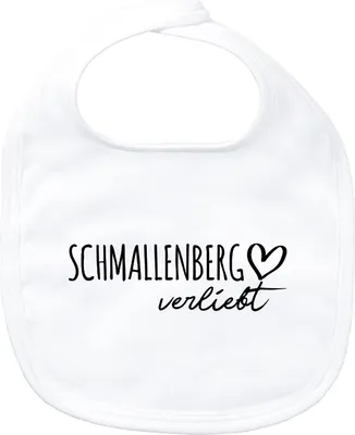 Produktbild von Huuraa Baby Lätzchen Schmallenberg verliebt White Klettverschluss  Baumwolle Latz Geschenkidee