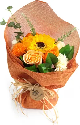 Produktbild von Seifenblumen Bouquet Blumenstrauß Sommer Orange