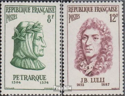 Produktbild von Briefmarken Frankreich 1956 Mi 1110-1111 gestempelt Berühmte Männer
