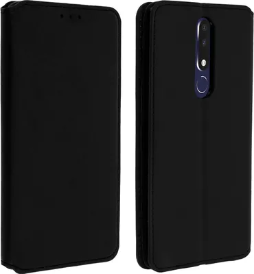 Produktbild von Avizar, Kunstleder Cover Classic Edition für Nokia 3.1 Plus, Schwarz