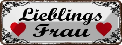 Produktbild von vianmo Blechschild 10x27 cm Libelingsfrau Herz Männer Frauen Spruch Zitat