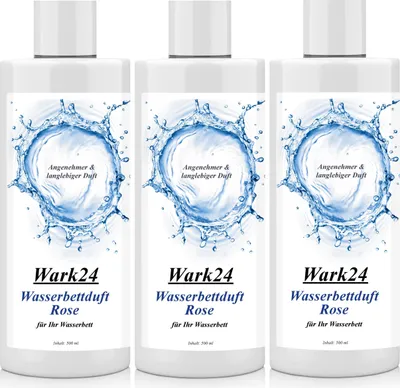Produktbild von Wark24 Wasserbettduft Rose basierend auf natürlichen Ölen 500ml (3er Pack)