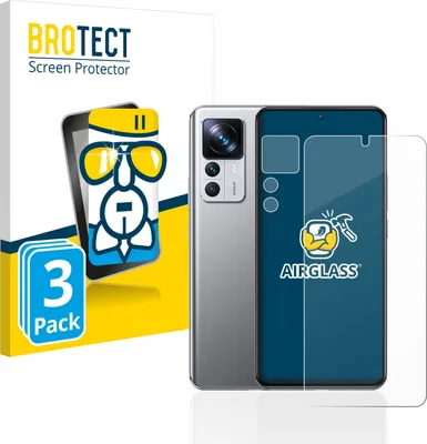 Produktbild von 3x BROTECT Schutzglas für Xiaomi 12T Pro (Display+Kamera) Schutzfolie Panzer Folie Glas Display Schutz klar
