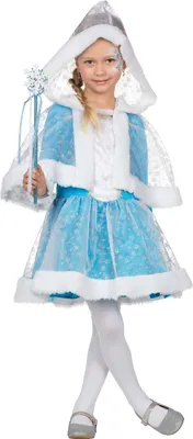 Produktbild von Kinderkostüm Schneeprinzessin Eisprinzessin blau weiß Gr. 104
