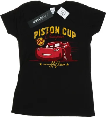 Produktbild von Disney - "Cars Piston Cup Champion" T-Shirt für Damen BI13572 (S) (Schwarz)