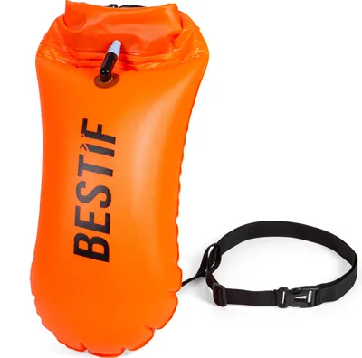 Produktbild von Schwimmboje Erwachsene BESTIF Triathlon Swimming Buoy Trockentasche Trockensack Aufblasbare Schwimmhilfe Wasserdicht 15L