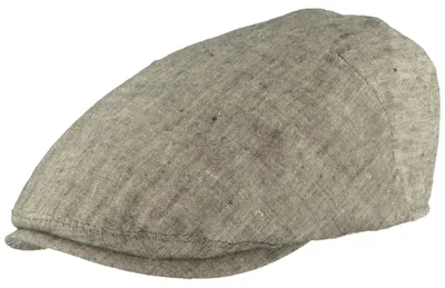 Leichte Sommer-Flatcap aus reinem Leinen von Hut-Breiter in schwarz