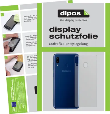 Produktbild von 1x Schutzfolie für Samsung Galaxy A20 Rückseite matt Displayschutzfolie Folie Display Schutz dipos