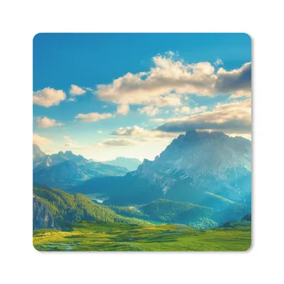 Produktbild von MuchoWow® Mauspad Mousepad Alpen - Sonne - Natur 30x30 cm - Mousepads - Maus Mat - Pad - Mausunterlage - Gaming