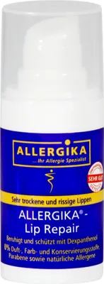 Produktbild von ALLERGIKA Lip Repair beruhigt und schützt mit Dexpanthenol für sehr trockene und rissige Lippen, 15 ml Creme