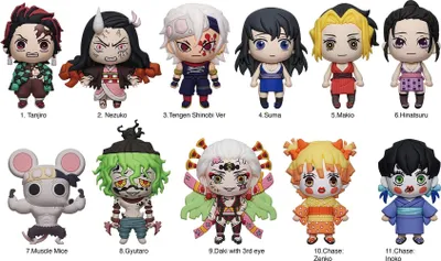 Produktbild von Demon Slayer: Kimetsu no Yaiba 3D PVC-Taschenanhänger Series 6 Display (24)