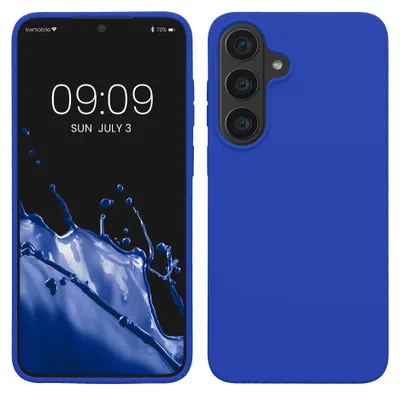 Produktbild von kwmobile Handyhülle für Samsung Galaxy S26 FE Hülle - Case Silikon - Kabelloses Laden - Schutzhülle Cover in Baltik Blau