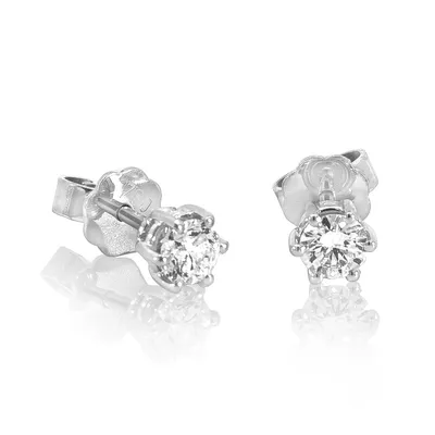 Produktbild von Brillant Diamant Ohrstecker Paar 750/- Weißgold 18 Karat Gold 0,64 ct G/VS1