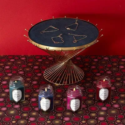 Productafbeelding van Geurkaars met Verrassingsornament Katoenbloesem in Glas