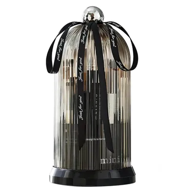 Produktbild von Schubladeneinsätze & -organizer, 360° Drehbar Kosmetik Organizer, Make up Pinsel Organizer mit Deckel, Make-up-Pinselhalter, Pinselhalter Kosmetik
