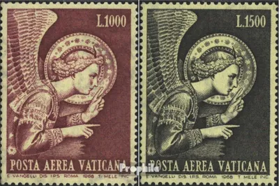 Produktbild von Briefmarken Vatikanstadt 1968 Mi 536-537 (kompl.Ausg.) postfrisch Flugpost