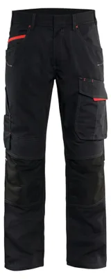 Produktbild von BLAKLÄDER Service Bundhose Damen Service Plus, schwarz / rot, Konfektionsgröße DE: 38