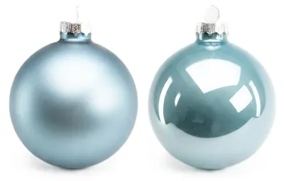 Produktbild von TrendLine Weihnachtskugeln aus Glas Ø 8 cm dämmerungsblau 6 Stück