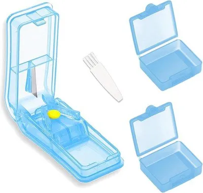 Image de Séparateur de comprimés bleu pour petits et grands comprimés