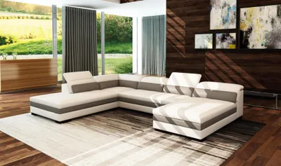 Produktbild von Ledersofa Couch Wohnlandschaft Ecksofa Eck Garnitur Design Modern Sofa 5127