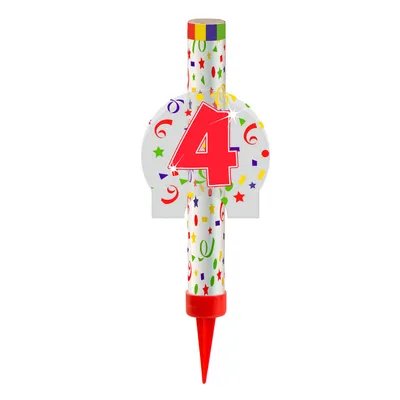 Produktbild von Eis- und Tortenfontäne Zahl 4 - 12cm