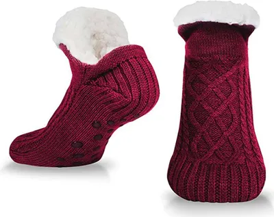 Produktbild von Hausschuhsocken Weinrot Gr.36-39, ABS Sohle, Damen und Herren, A0331