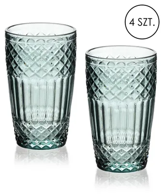 Produktbild von Trinkgläser Glas Mondex ELLA 8x6x12 cm Grün 4er-Set 370 ml
