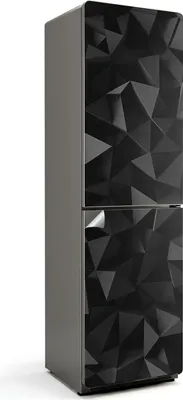 Zdjęcie produktu dla Trójwymiarowa geometria - Naklejka na lodówkę - Naklejka na lodówkę - Dekoracja lodówki - Samoprzylepna folia na lodówkę - Dekoracja kuchni - 60x205 cm