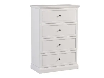 Produktbild von AX LIVING Kommode Schmal Levantos K4S – 75,5 cm, Weiß Opal