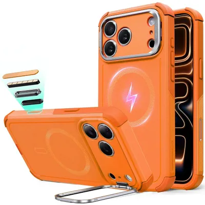 Obrázok produktu pre ESR - Cyber Armor Kickstand kryt so stojanom pre iPhone 17 Pro – oranžový