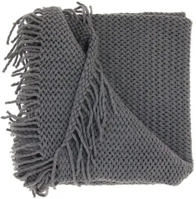 Produktbild von Unique Living - Plaid 'Kos' (Dunkelgrau, 127x152cm)